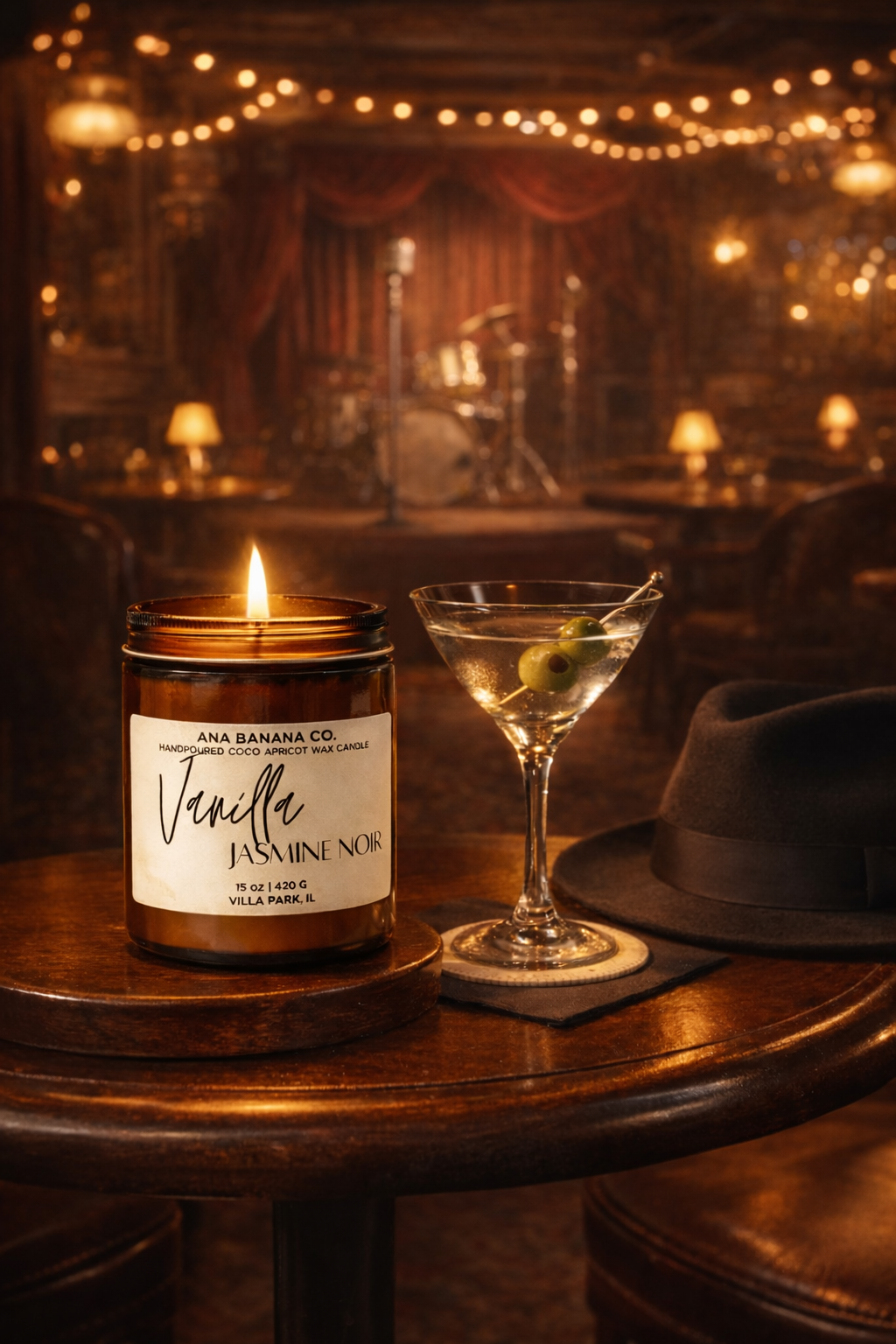 Vanilla Jasmine Noir Candle
