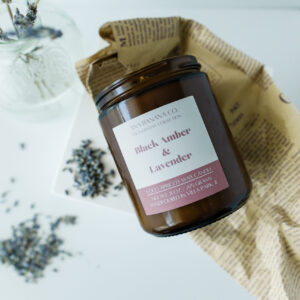 Black Amber & Lavender 8 oz Candle l The Everyday Collection