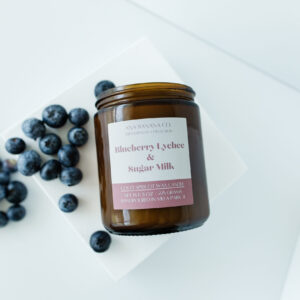 Blueberry Lychee & Sugar Milk  8 oz Candle l The Everyday Collection
