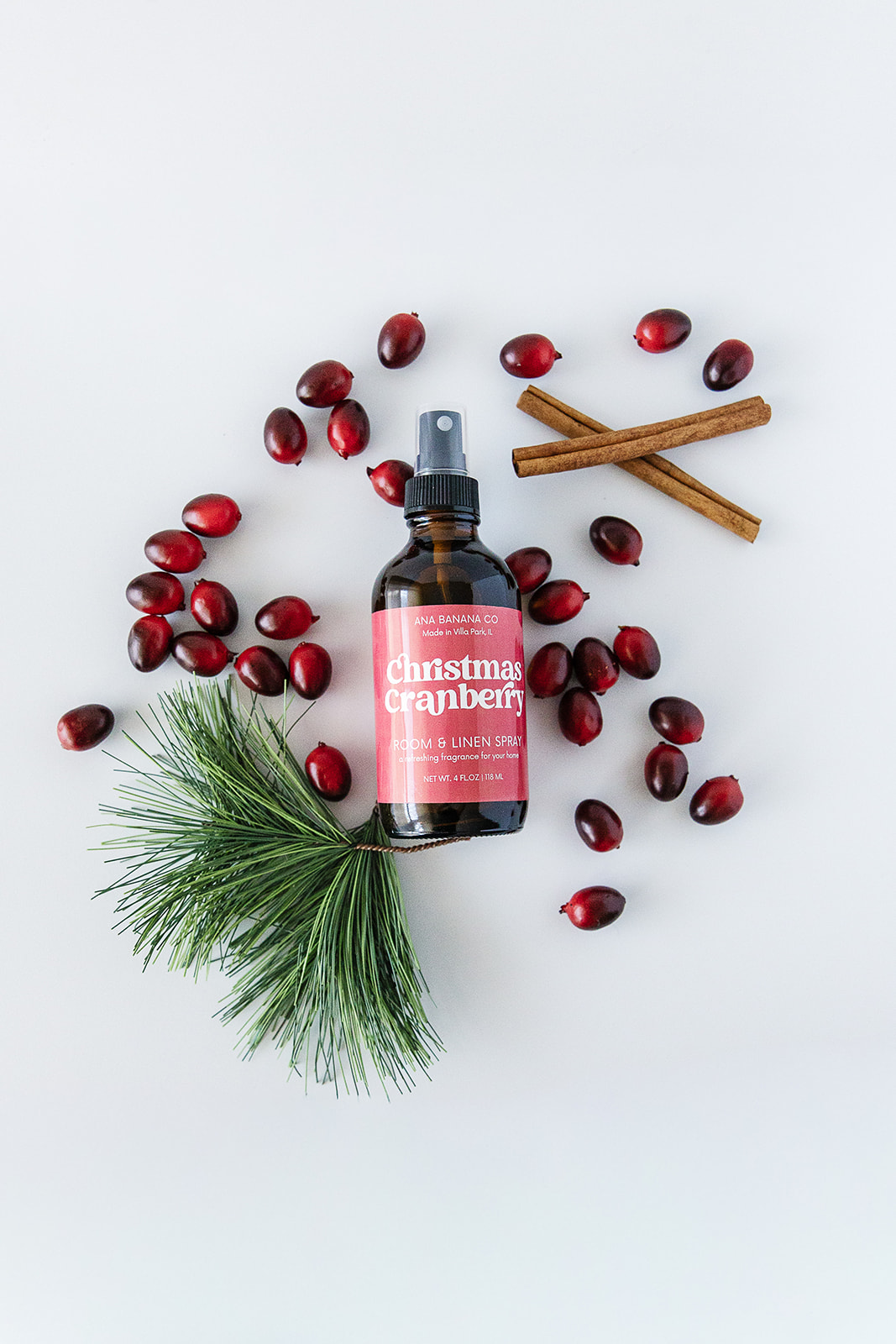 Christmas Cranberry 4 oz Odor Eliminating Room and Linen Spray l Holiday 2026 Collection