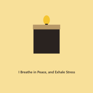 I Breathe in Peace, and Exhale Stress 8 oz Affirmation Candle l The Affirmation Collection